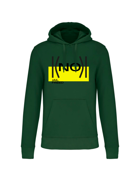 Hoodie NO - Jail Freed | Rebeldía y moda sostenible