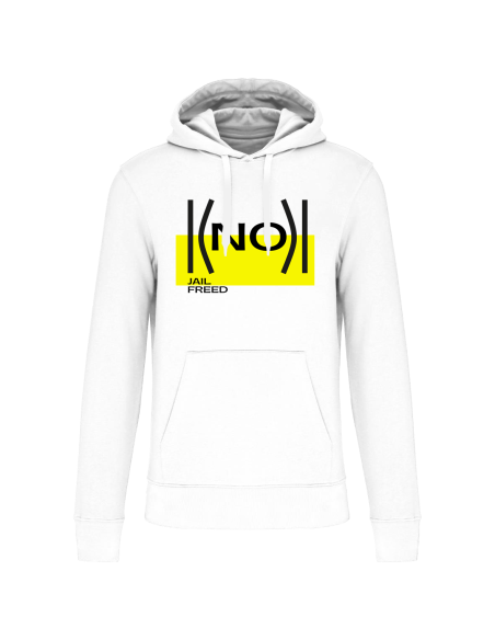 Hoodie NO - Jail Freed | Rebeldía y moda sostenible